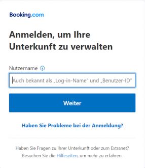 booking extranet anmeldung.